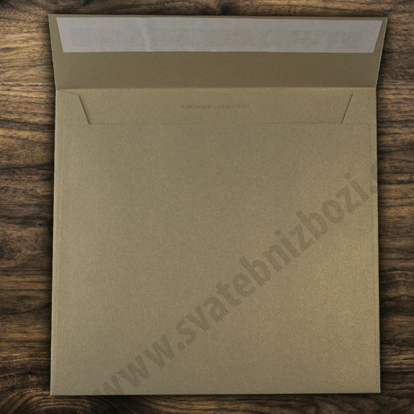 Luxusní obálky 17 x 17 cm - zlatá metalíza (10 ks/bal) 