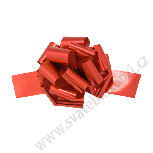 Stahovací kokarda Pom Pom 3/110 METAL - červená (50 ks/bal)