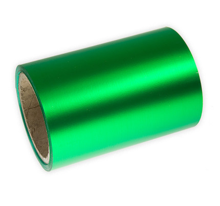 Stuha k automašli 15 cm - Metal mat - zelená (1 ks, 15 m)