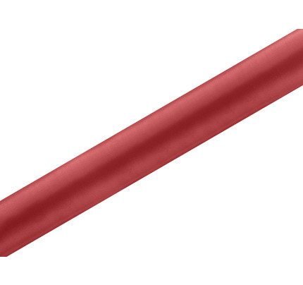 Saténový středový pás 36 cm - červená ( 9 m / rol )