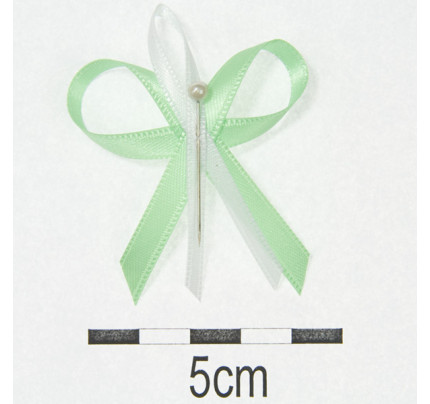 Svatební vývazek Ø 4,5 cm - zelená (1 ks)