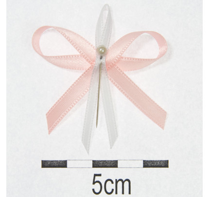 Svatební vývazek Ø 4,5 cm - růžová (1 ks)