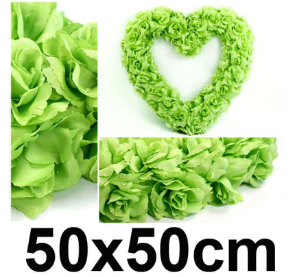Svatební dekorace SRDCE 50x50 cm - světlá zelená (1ks)