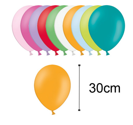 Balonek pastelový -  Ø30cm - mix barev (100 ks/bal)