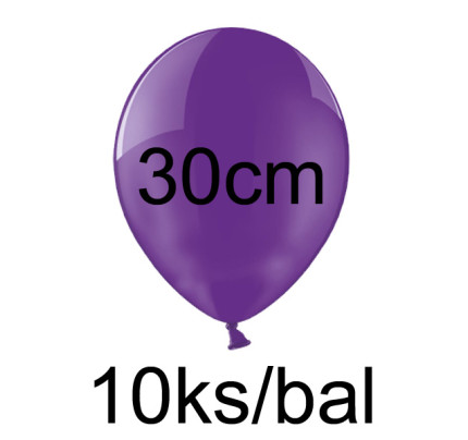 Balonek KRYSTAL - Ø30cm - fialová (10 ks/bal)