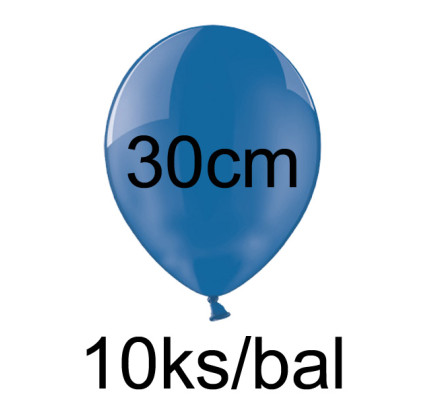 Balonek KRYSTAL - Ø30cm - modrá (10 ks/bal)