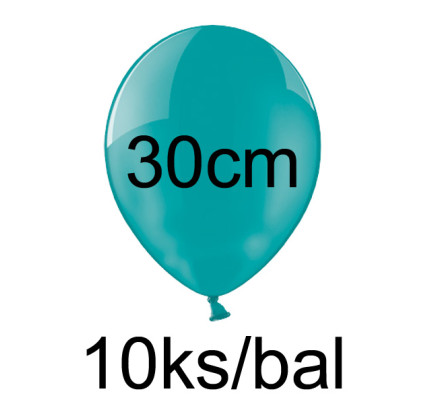 Balonek KRYSTAL - Ø30cm - tyrkysová (10 ks/bal)