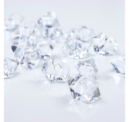 Dekorační krystaly - transparentní (50ks/bal)