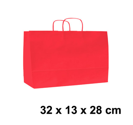 Papírová taška SPEKTRUM 32 x 13 x 28 cm  - červená (10 ks/bal)