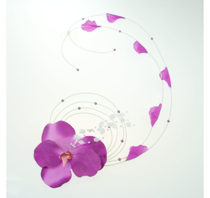 Dekorace na auto Orchidej - kombinace fialová (1 ks)