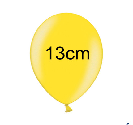 Balonek METALIK - Ø 13 cm - žlutá (1 ks)