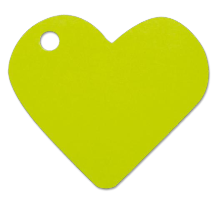 Svatební jmenovka 4x4cm - srdce - světle zelená (10ks/bal)