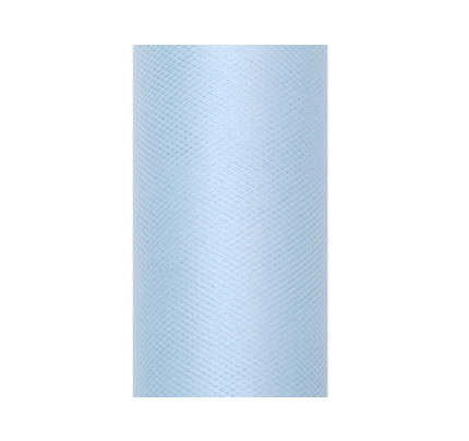 Svatební tyl, šíře 15 cm - světle modrá ( 9 m / rol )
