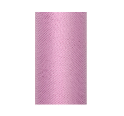 Svatební tyl, šíře 15 cm - pudrově růžová ( 9 m / rol )                     